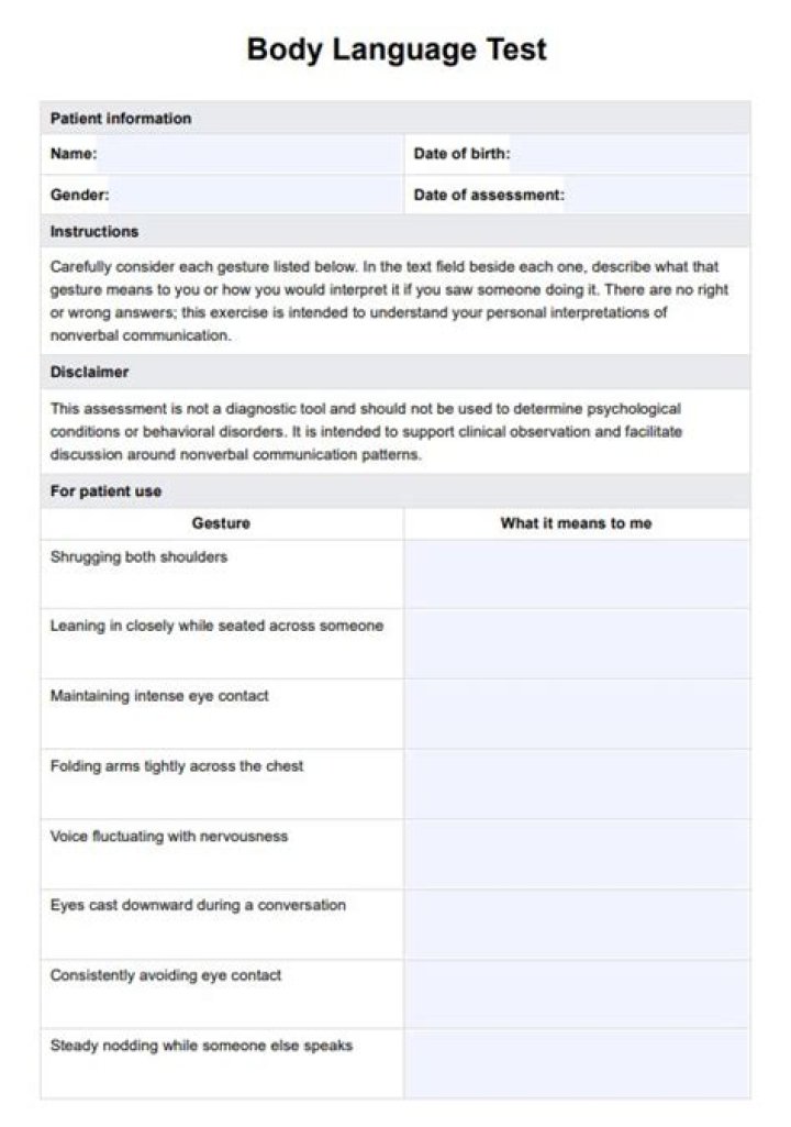 Take the Body Language Test PDF – Unlock Your Nonverbal Communication Skills