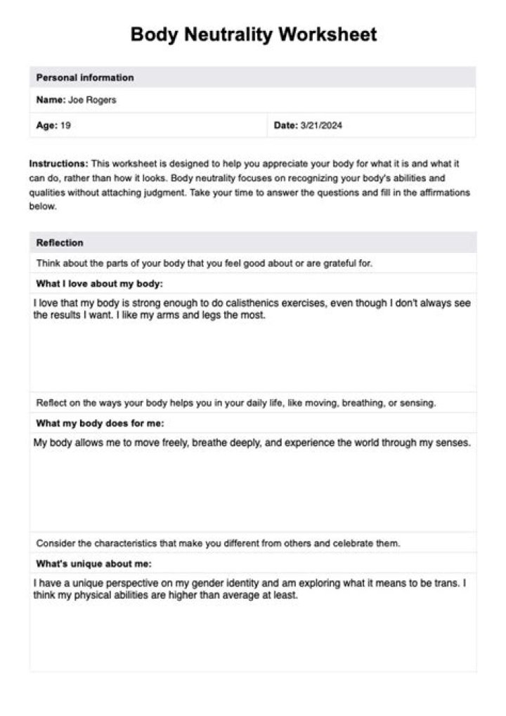 Body Neutrality Worksheet PDF: Cultivate Self-Compassion & Acceptance
