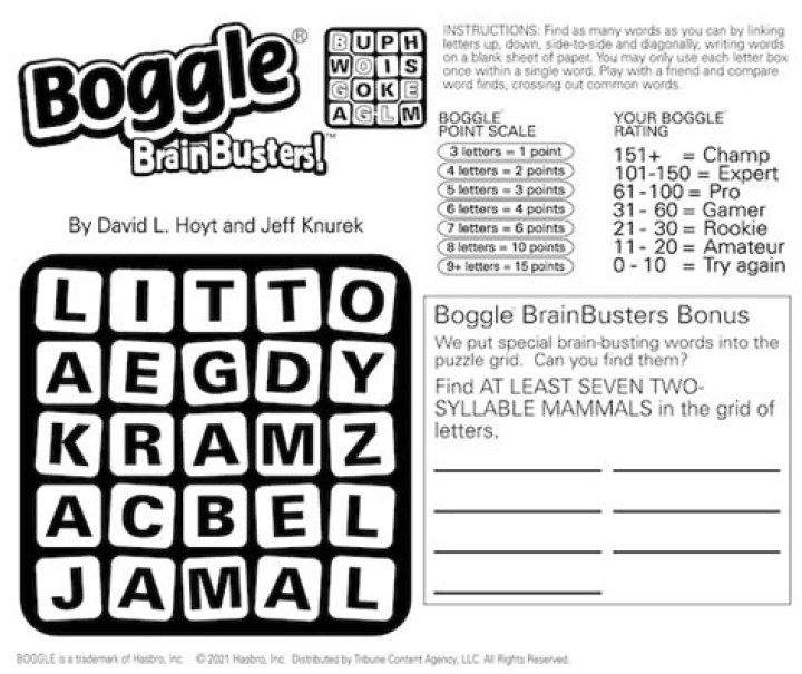Boggle Brain Buster Answers Today – PDF Reveal