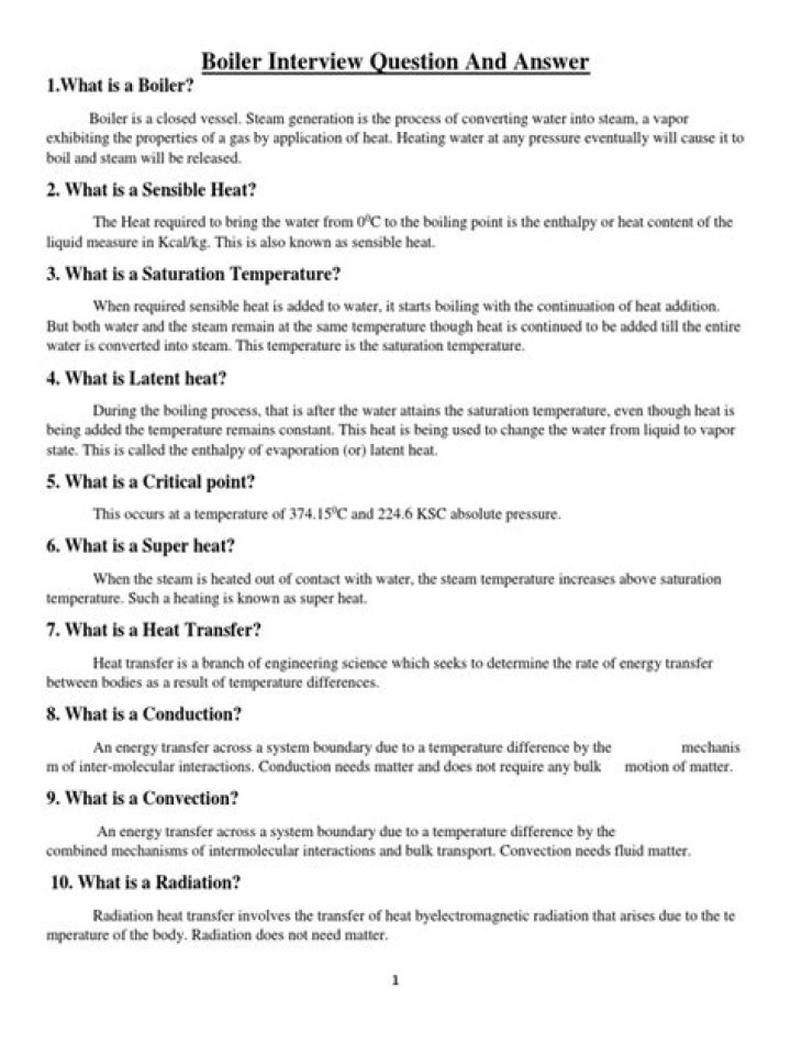 Boiler Interview Questions and Answers PDF: Expert Guide