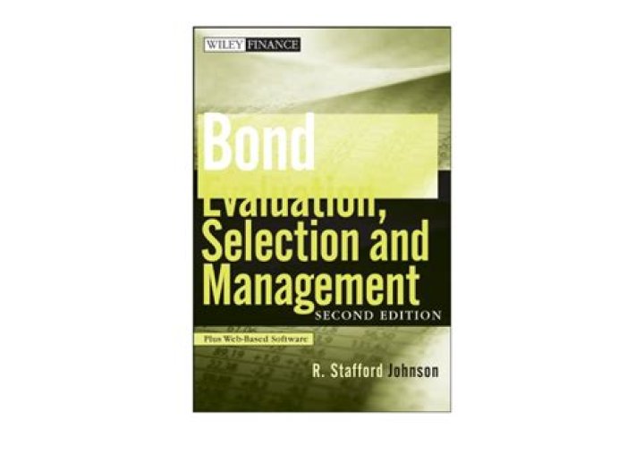 Bond Evaluation, Selection & Management PDF: Expert Guide