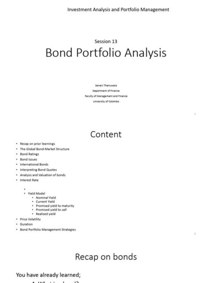Master Bond Portfolio Management with Expert PDF Guide