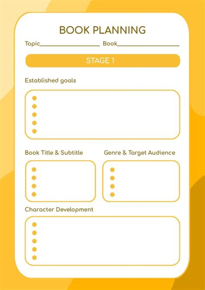 Free Book Planning Template PDF for Authors & Readers