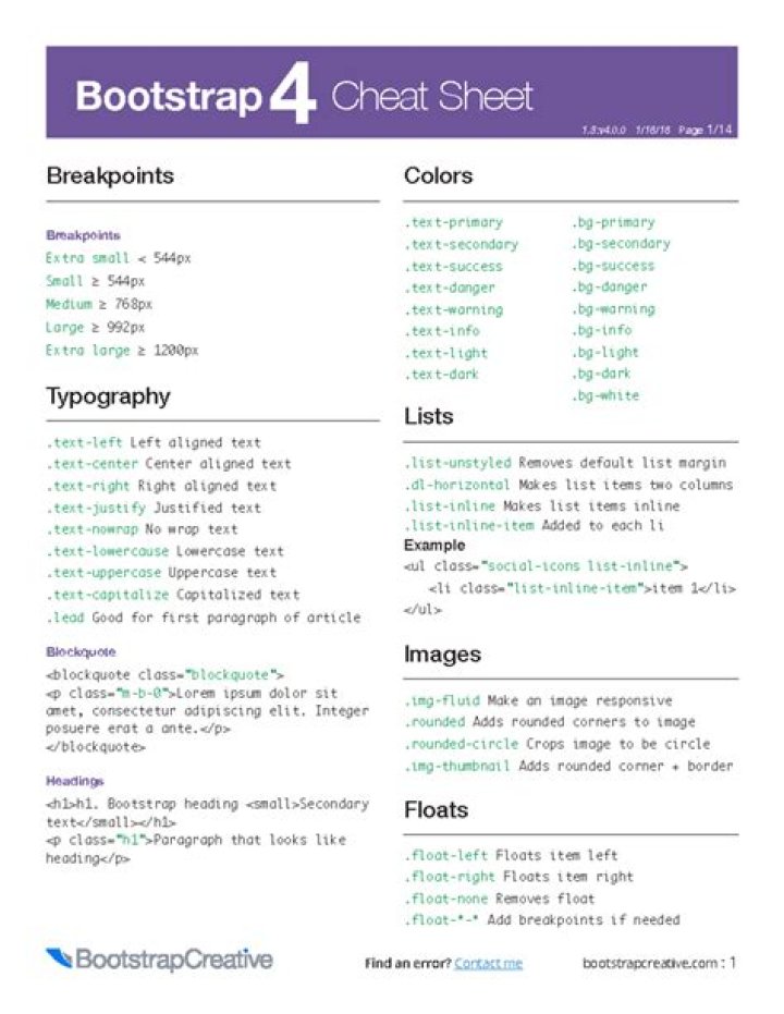 Bootstrap 5 Classes Cheat Sheet PDF: Master Frontend Styling Fast