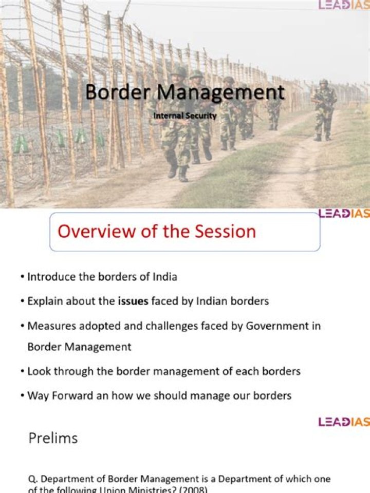 Border Management in India: Comprehensive PDF Guide