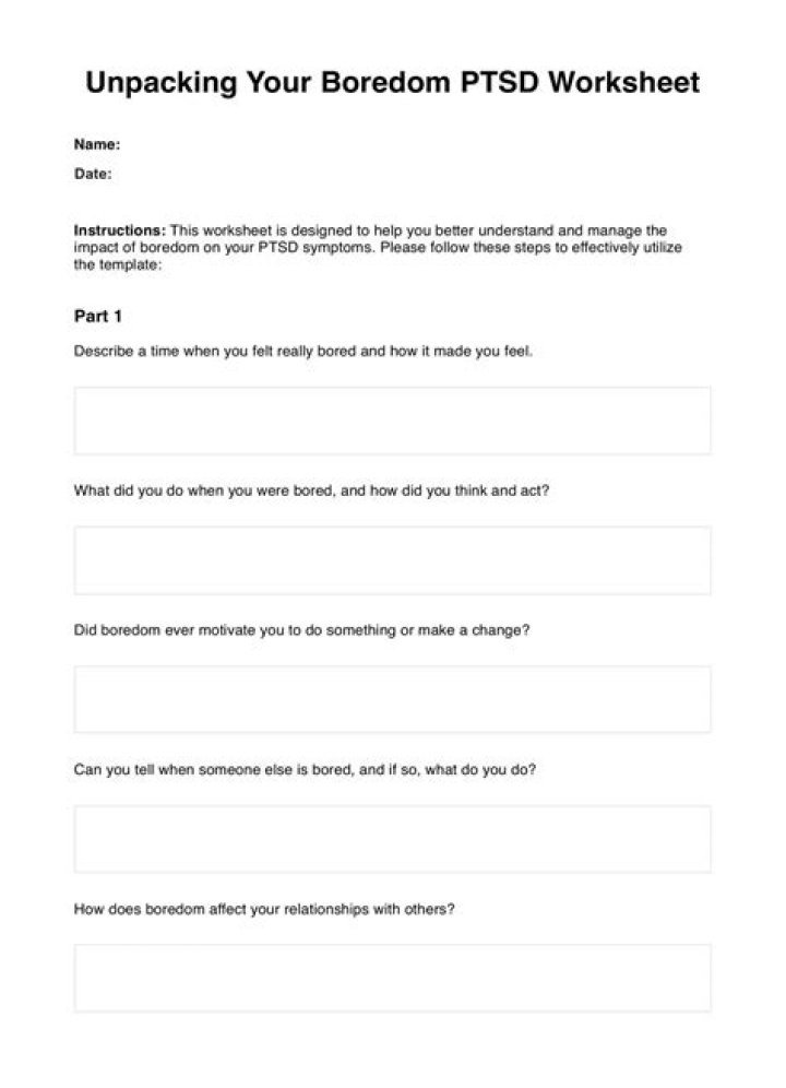 Boredom in Recovery: Free PDF Worksheets to Stay Engaged