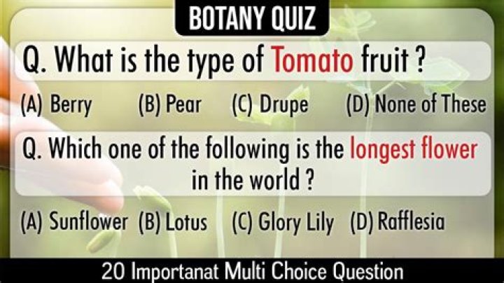 Botany Quiz Questions and Answers PDF – Master Plant Science