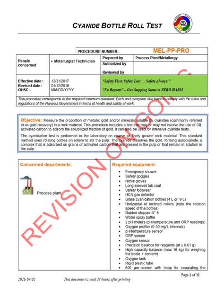 Bottle Roll Test Procedure: Step-by-Step PDF Guide