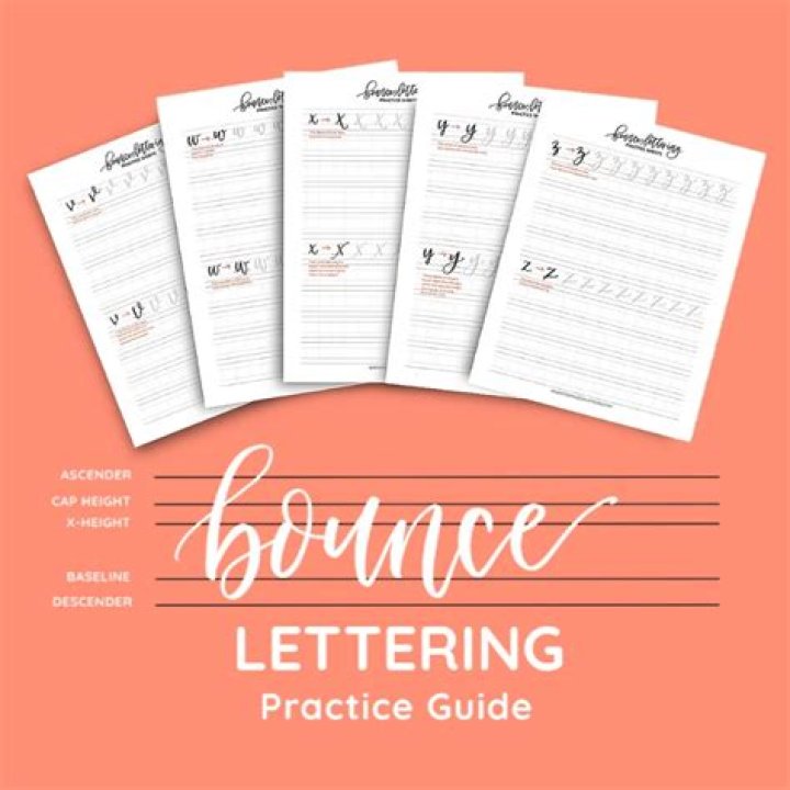 Bounce Lettering Practice Sheets PDF – Improve Your Handwriting & Font Flow