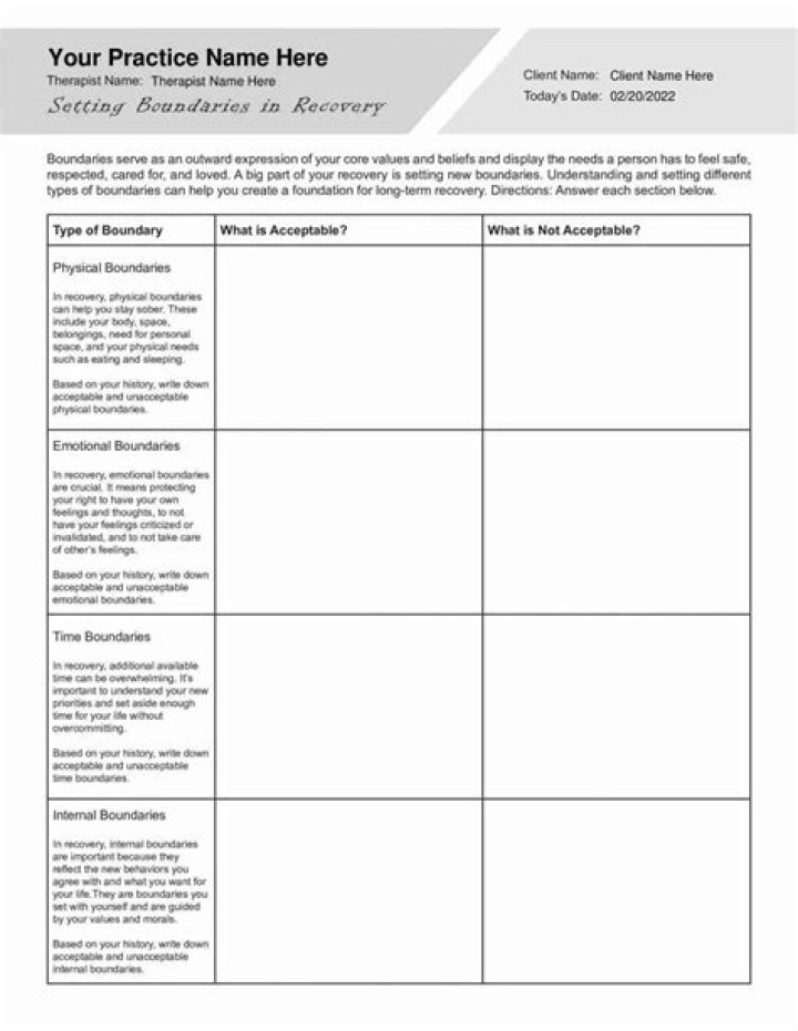 Boundaries in Recovery: Free PDF Worksheet to Heal & Thrive