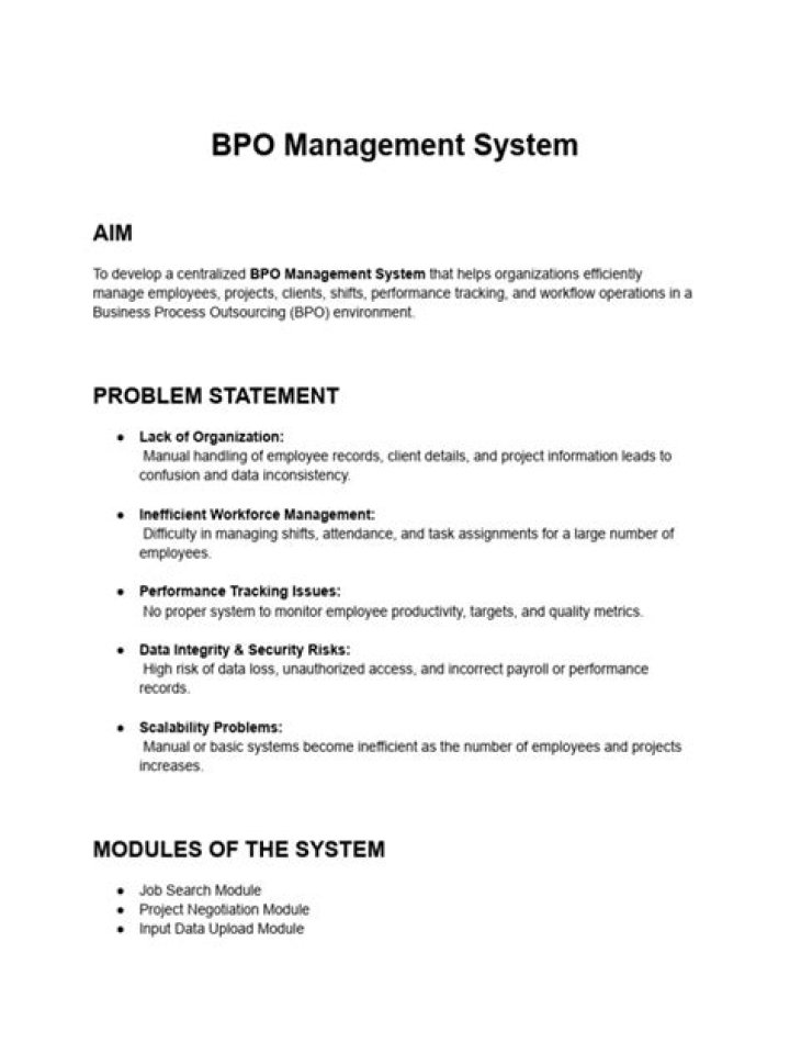 Top BPO Management System PDF for Efficient Outsourcing