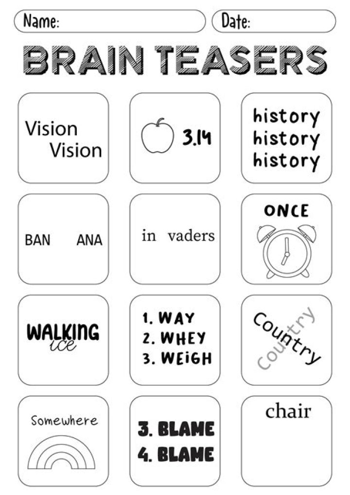 Brain Teasers Worksheets for Adults PDF – Challenge Your Mind