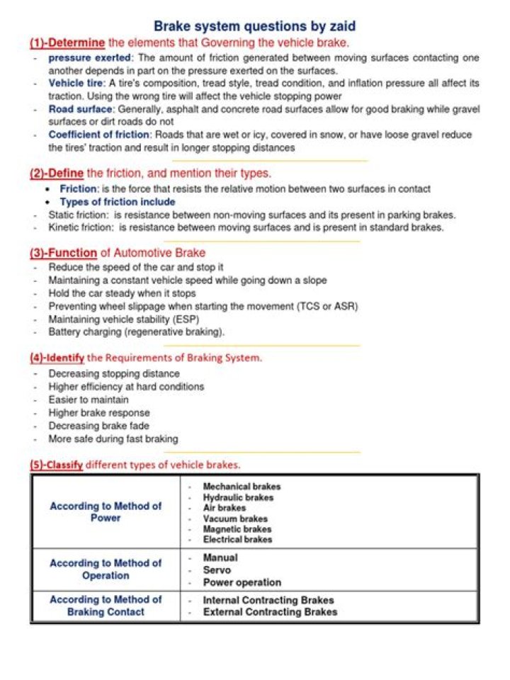 Brake System Questions and Answers PDF: Expert Guide
