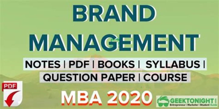 Master Brand Management: Essential PDF Guide