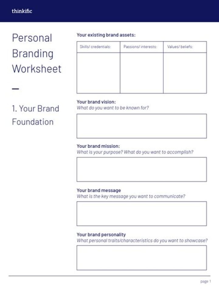 Branding Worksheet PDF: Boost Your Brand Identity Today