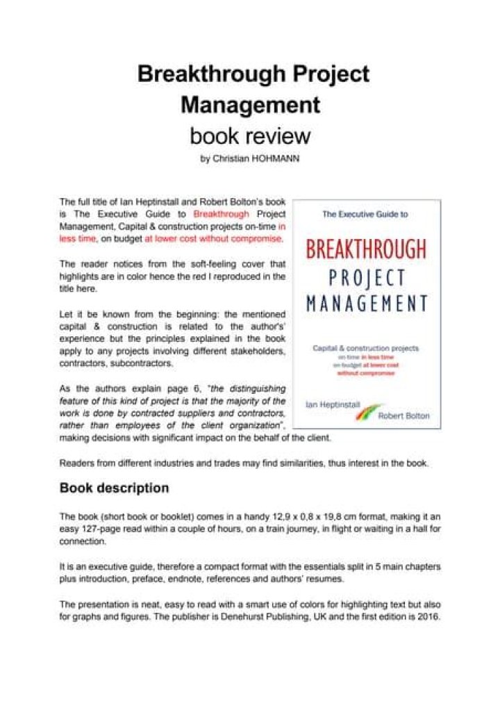 Breakthrough Management PDF: Master Leadership & Team Success