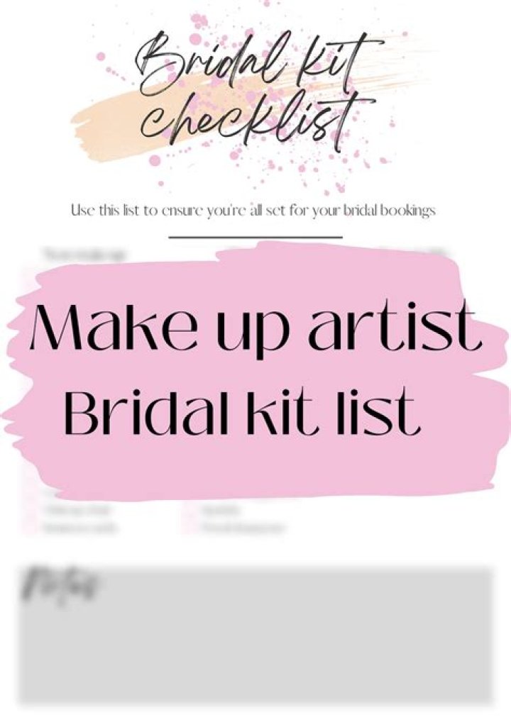 Bridal Makeup List PDF: Perfect Looks for Your Wedding Day