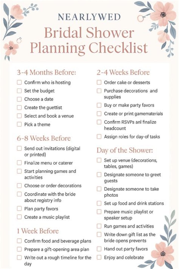 Bridal Shower Planning Checklist PDF – Get Ready in Style