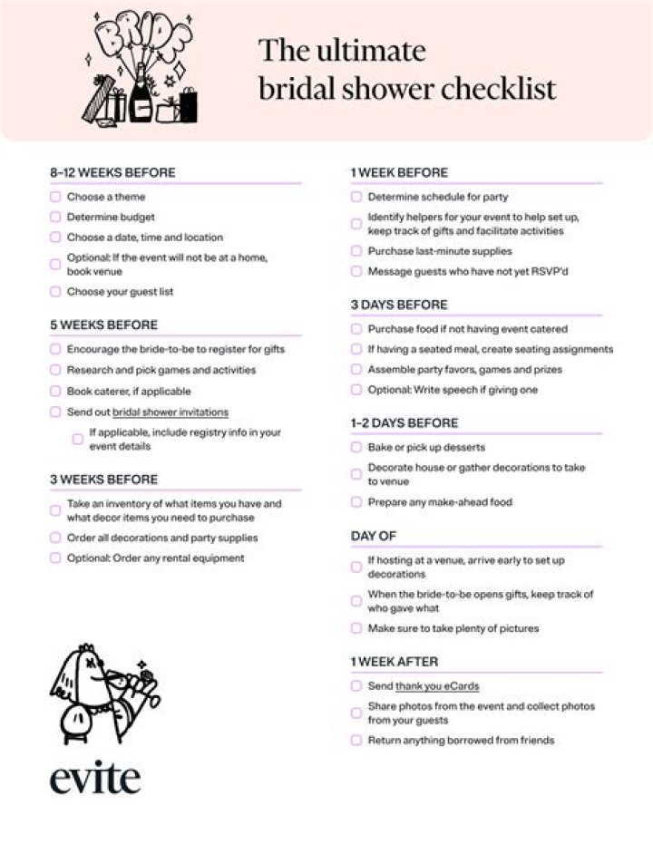 Bridal Shower To Do List PDF – Save Time & Stay Organized