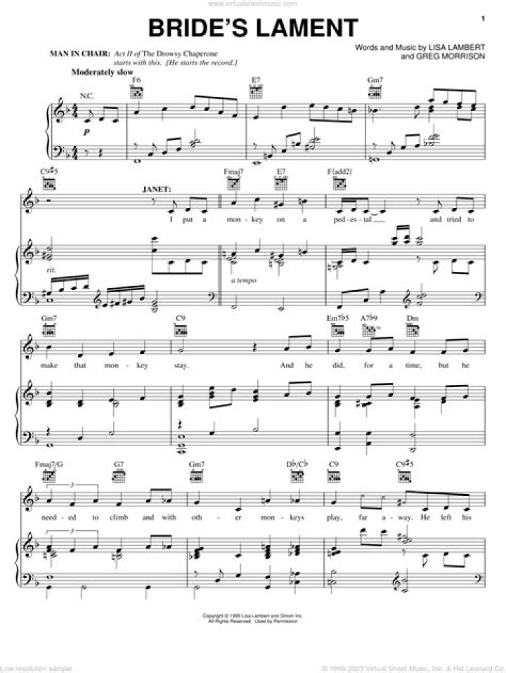 Bride's Lament Sheet Music PDF – Download Free Wedding Song