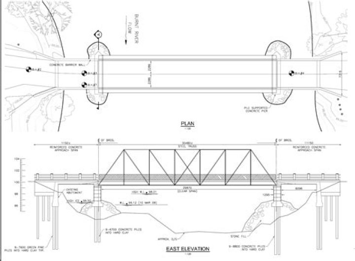 Bridge Plan Drawing PDF for Construction Projects