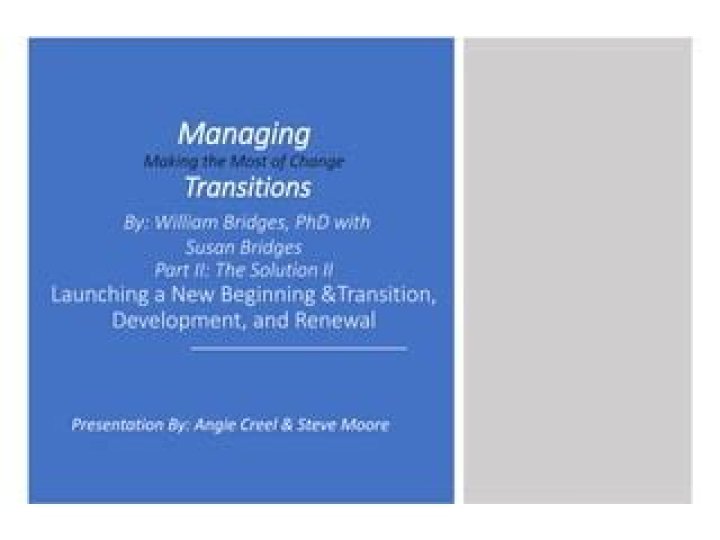 Mastering Transition Management with Bridges: A Practical PDF Guide