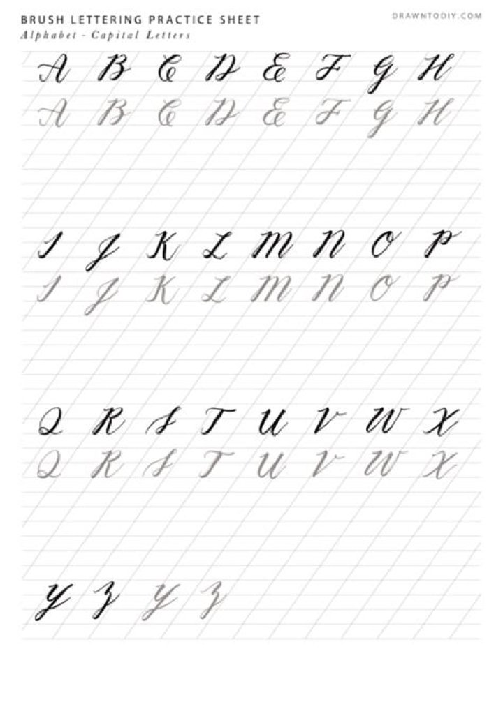 Free Brush Lettering Practice Sheets PDF – Perfect for Beginners