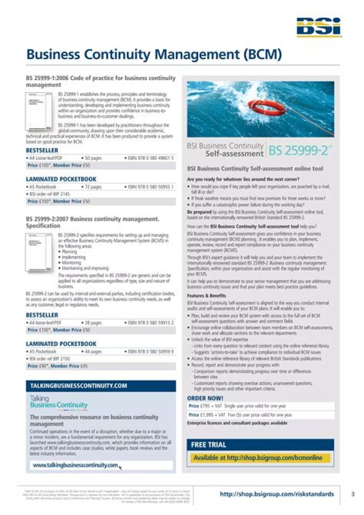BS 25999 Business Continuity Management PDF: Essential Guide & Template