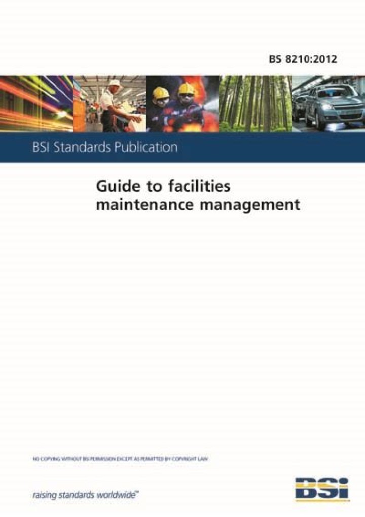 BS 8210:2012 Facilities Maintenance Management Guide – PDF Download