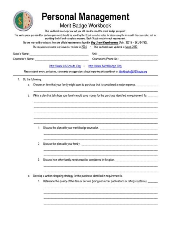 BSA Personal Management PDF Worksheet: Streamline Your Operations