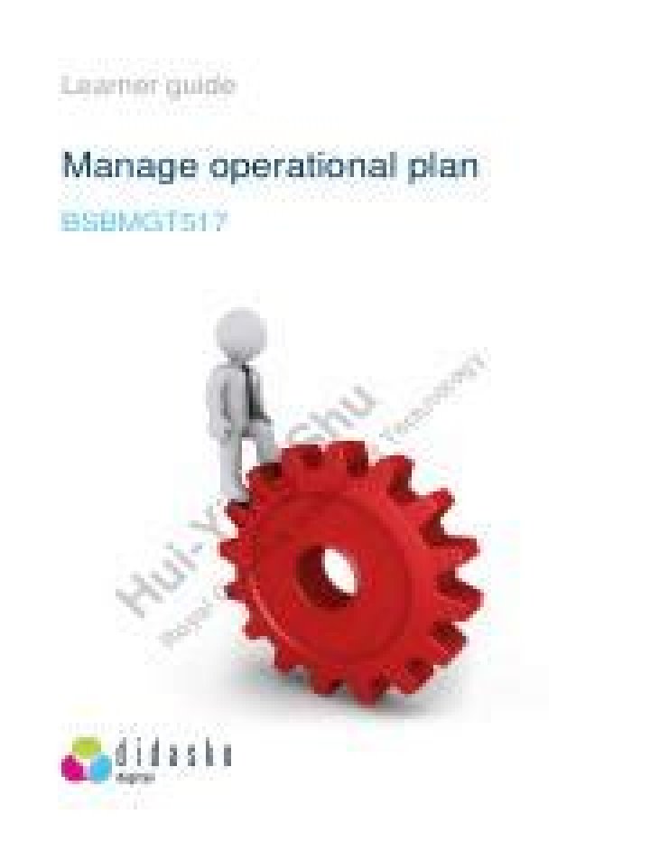 BSBMGT517 Operational Plan Management PDF Download