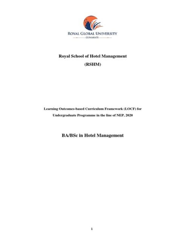BSC Hotel Management Syllabus PDF – Complete Study Guide & Exam Prep