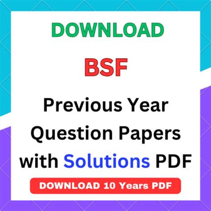 BSF Head Constable Previous Year Question Paper PDF – 2024 Exam Success Guide