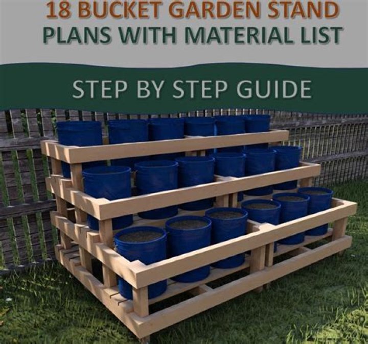 Free Bucket Garden Stand Plans PDF – Easy DIY Garden Storage