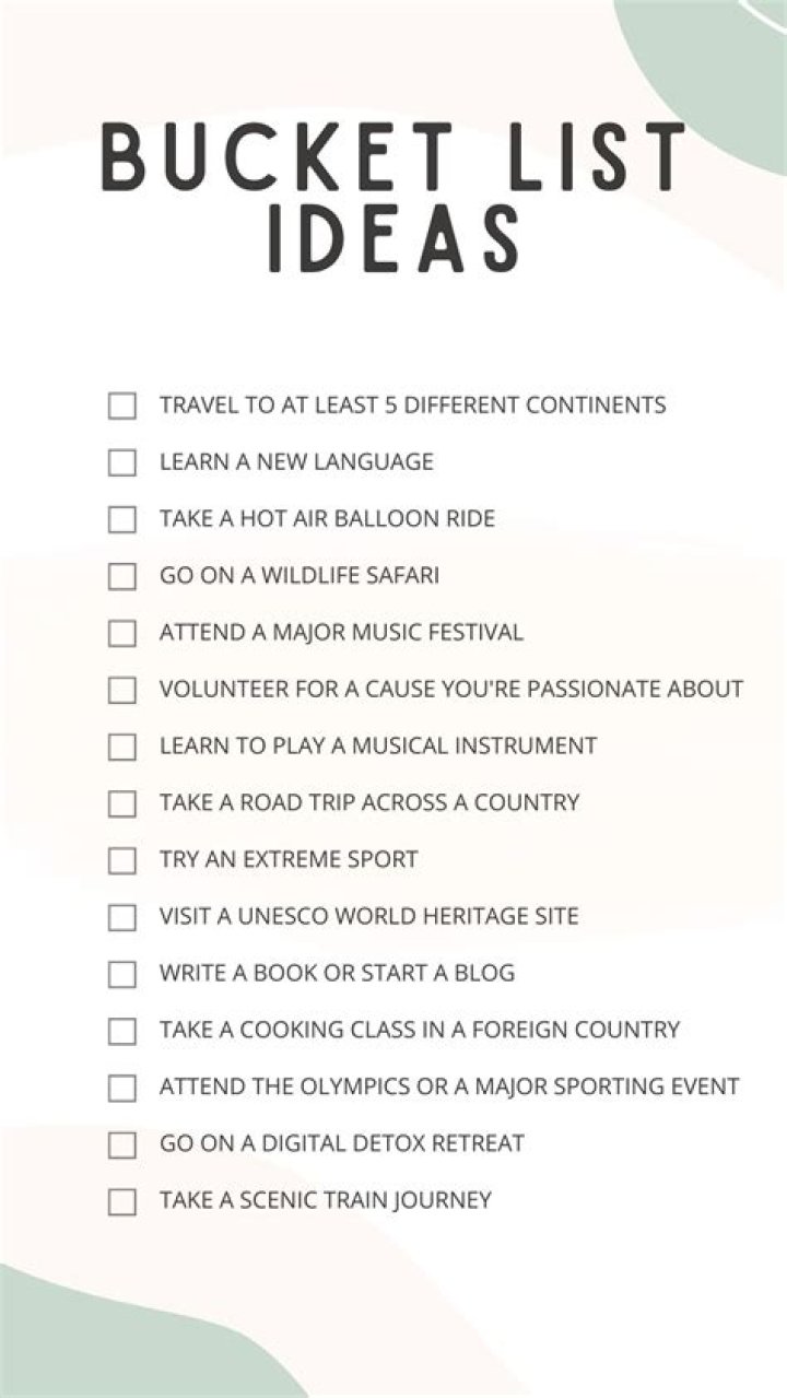 Bucket List Ideas PDF: Ultimate 2024 Checklist for Your Dream Year