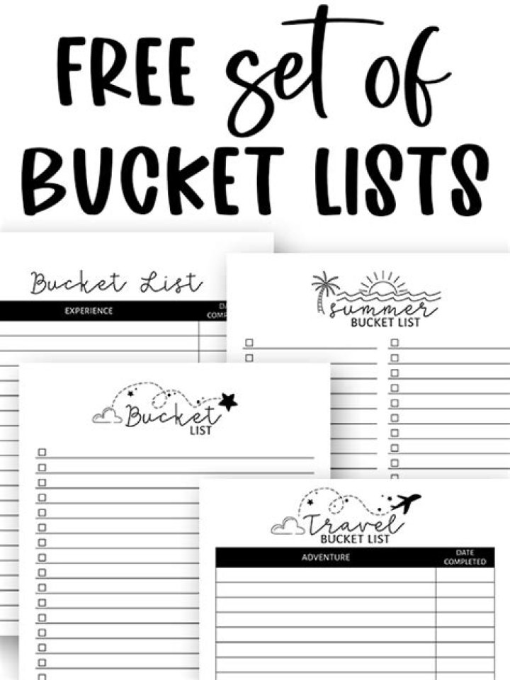 Free Bucket List Template PDF – Printable Checklist for Your Dreams