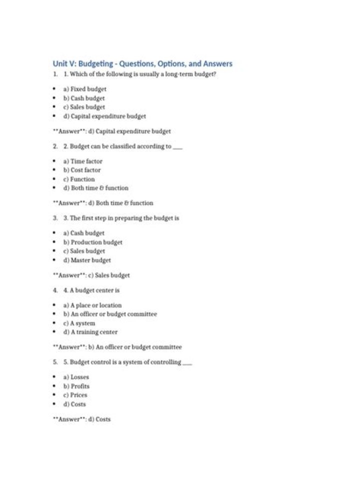 Budgeting Questions and Answers PDF: Expert Guide to Managing Finances