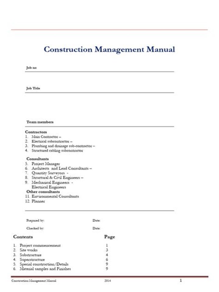 Building Construction Management Manual PDF – Complete Guide