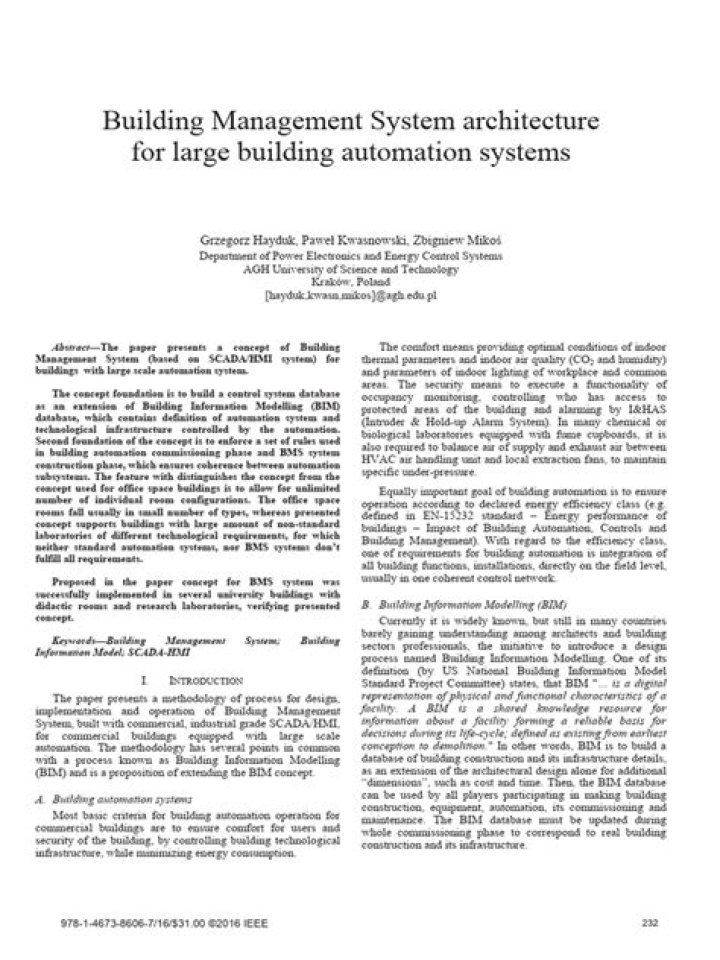 Comprehensive Guide to Building Management System Architecture PDF