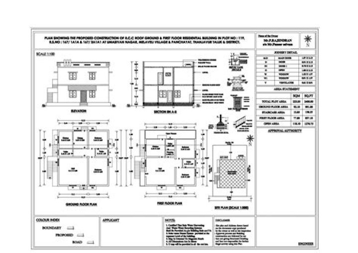 Building Plan Approval Drawing PDF for Permit Submission