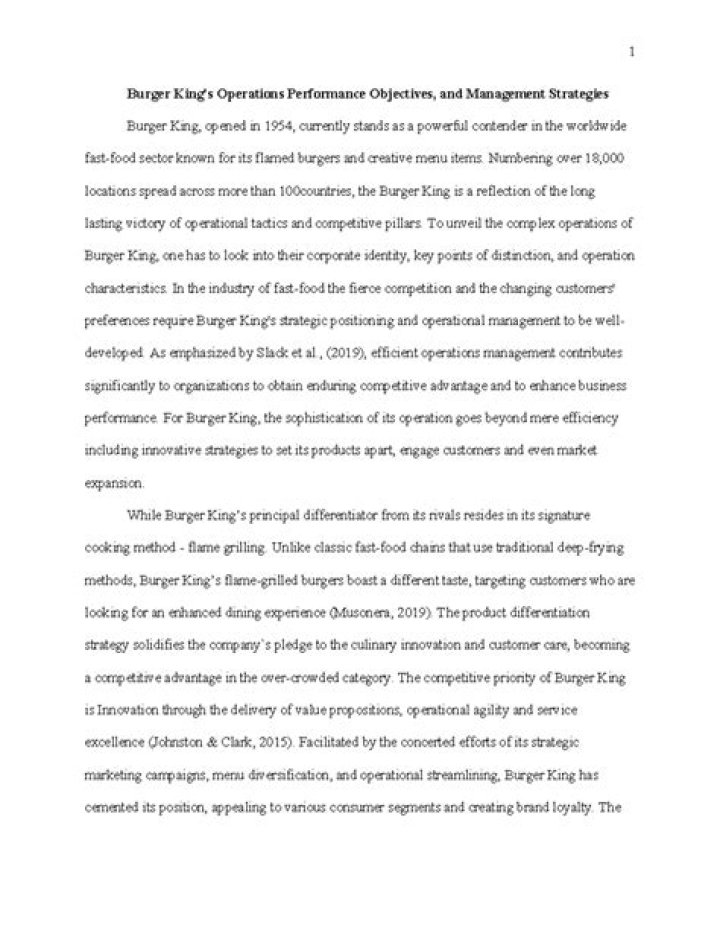 Burger King Operations Management PDF: Streamline Restaurant Efficiency