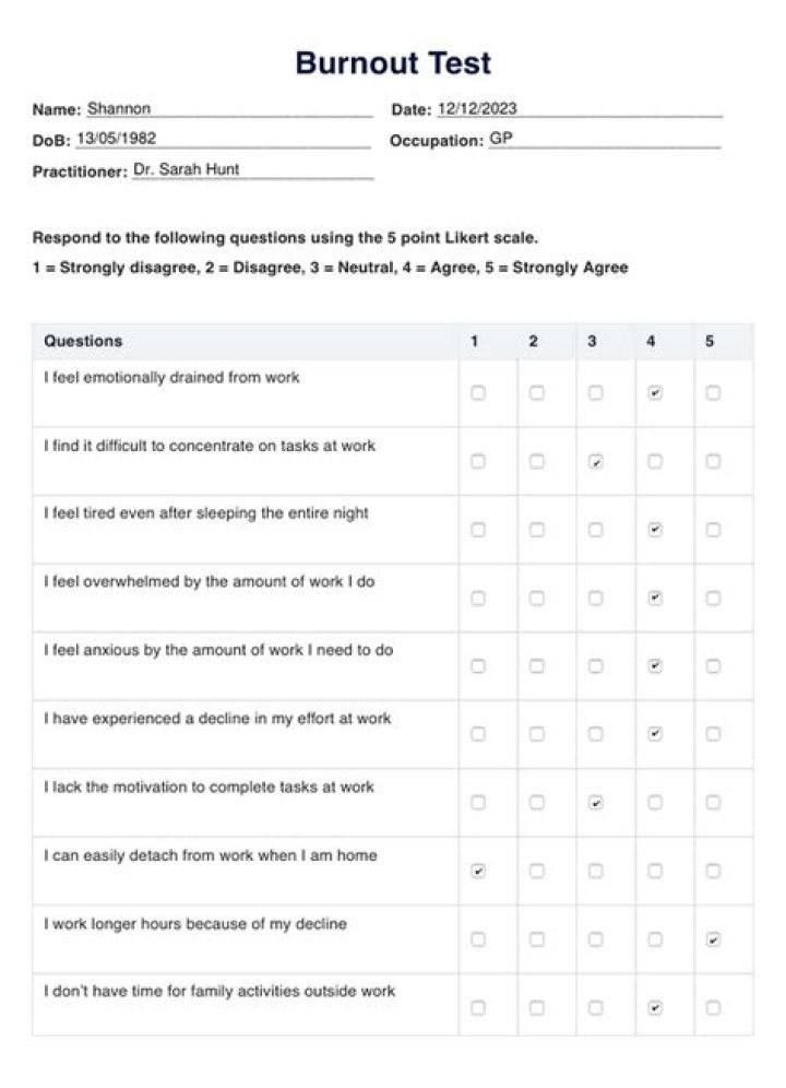 Burnout Test PDF: Identify and Prevent Workplace Burnout