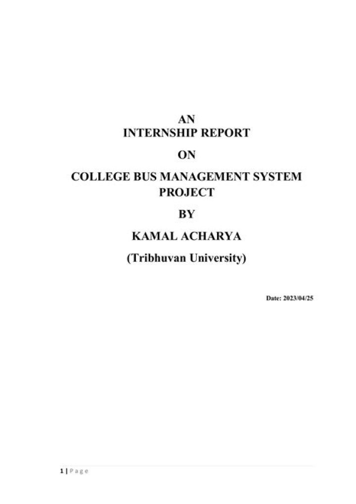 Bus Management System Project Report PDF: Complete Guide & Implementation Guide