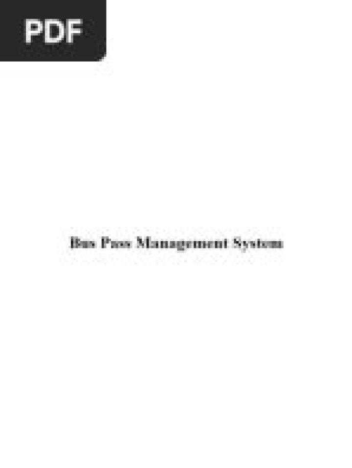 Efficient Bus Pass Management System PDF for Transit Agencies