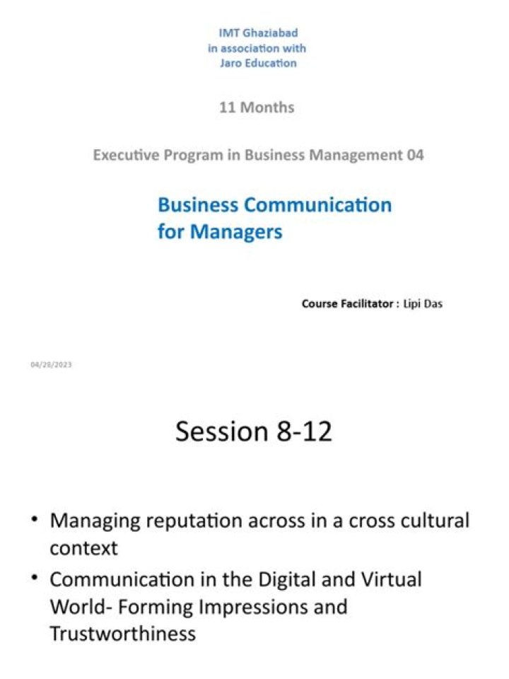 Mastering Business Communication for Managers: A PDF Guide