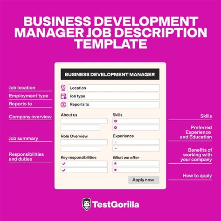 Business Development Manager Job Description Sample PDF – Download Now
