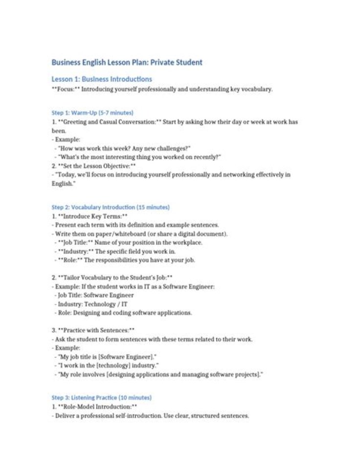Upper-Intermediate Business English Lesson Plans PDF – Instant Download