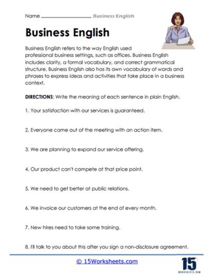 Master Business English: Free PDF Worksheets for Professional Communication