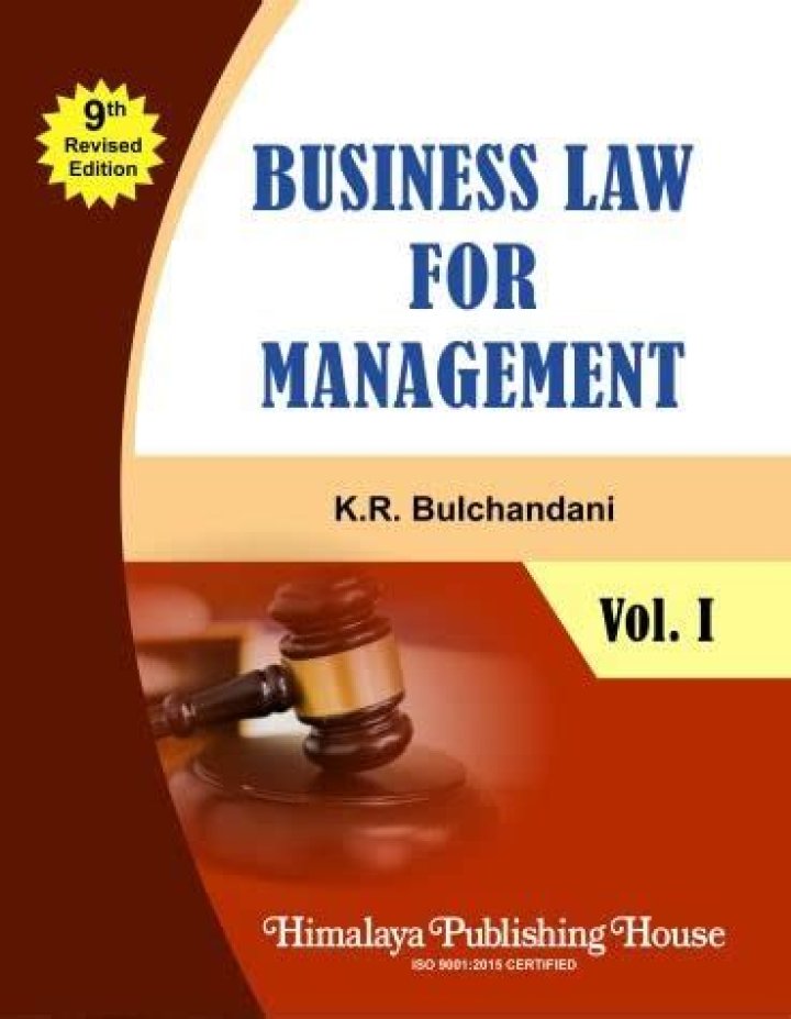Business Law for Management by Bulchandani: Essential PDF Guide