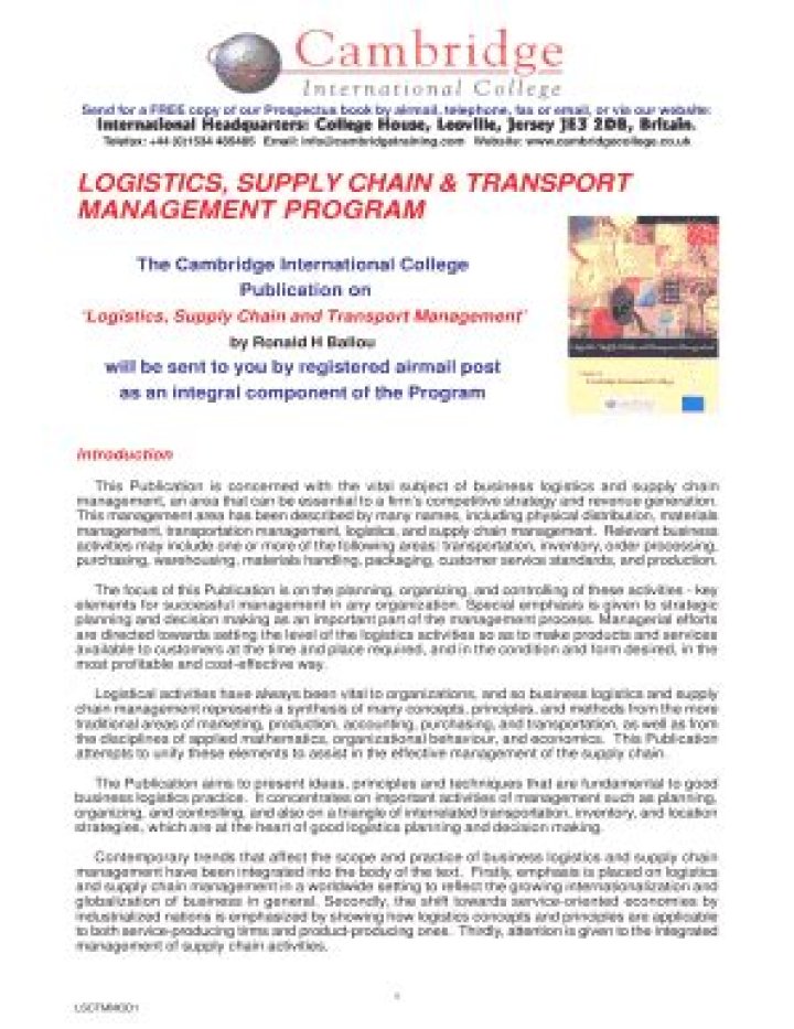 Business Logistics & Supply Chain Management: Ballou PDF Guide